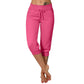 Pantalon de Jogging 3/4 Taille Haute - Coupe Ajustée avec Cordon de Serrage & Poches