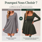 Robe mini pour femme à manches longues et col carré
