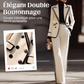 ✨Nouveautés et offres spéciales - Ensemble blazer et pantalon pour femme à bord contrasté