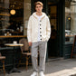 Cardigan en maille à capuche pour homme, pull/veste décontracté(e) ample à boutons