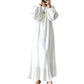 Robe longue à volants et manches longues pour femme