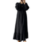 Robe longue à volants et manches longues pour femme
