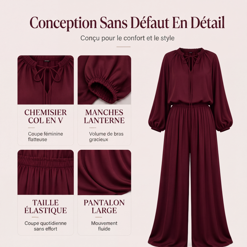 Ensemble décontracté pour femme : haut ample et pantalon