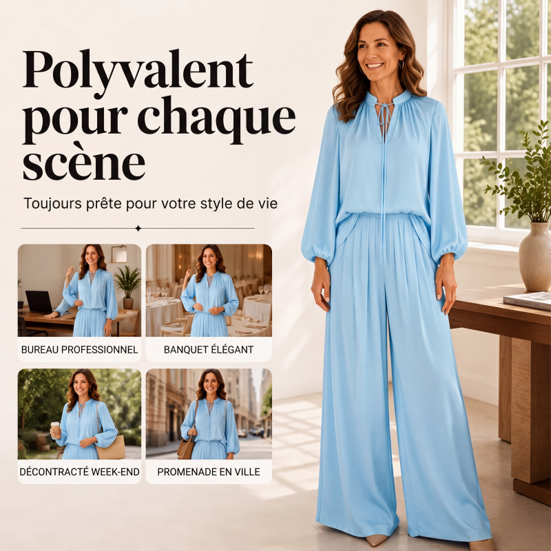 Ensemble décontracté pour femme : haut ample et pantalon