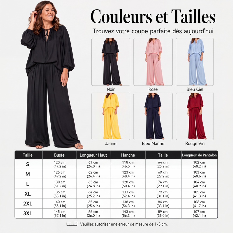 Ensemble décontracté pour femme : haut ample et pantalon