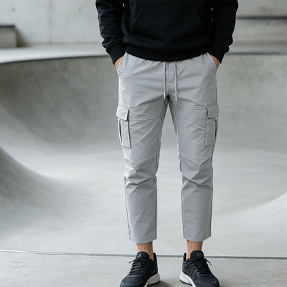 Pantalons cargo slim pour homme avec cordon de serrage