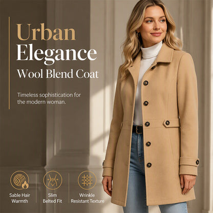 Women's Elegant Single Breasted Slim Coat