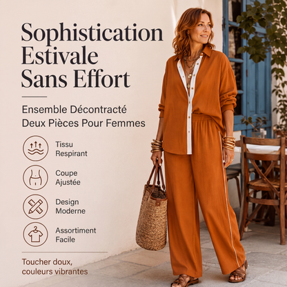 Ensemble deux pièces décontracté pour femme