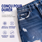 Jean déchiré chic taille haute pour femme
