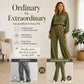 Pantalon à taille haute et cordon de serrage pour femme