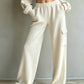 Pantalon à taille haute et cordon de serrage pour femme