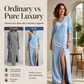 Robe femme à épaules dénudées et fente sur le côté