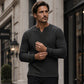 Chemise pour homme en maille gaufree, col V, coupe slim