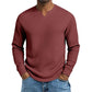 Chemise pour homme en maille gaufree, col V, coupe slim