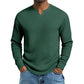 Chemise pour homme en maille gaufree, col V, coupe slim