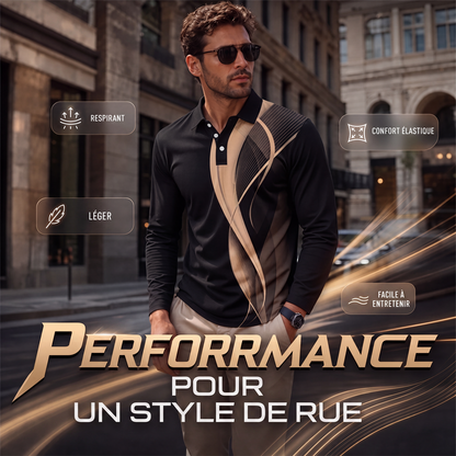 Chemise décontractée à manches longues pour homme