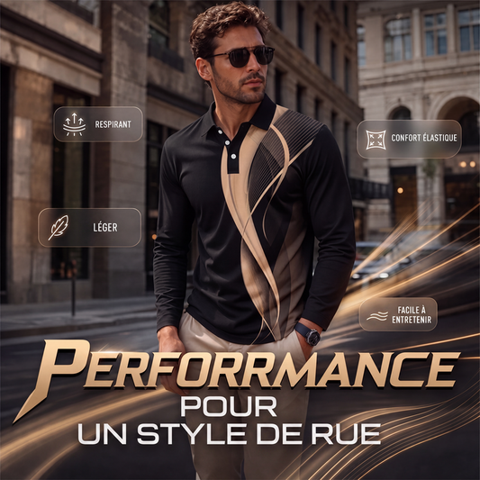 Chemise décontractée à manches longues pour homme