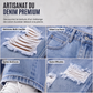 Jean large déchiré pour femme, pantalon en denim taille haute usé