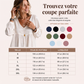 Top élégant pour femme en velours à col V