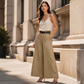 Pantalon décontracté à jambes larges pour femme