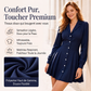 Robe blazer plissée à manches longues pour femme