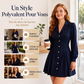 Robe blazer plissée à manches longues pour femme