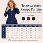 Robe blazer plissée à manches longues pour femme