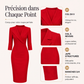 Robe blazer pour femme à col V et manches 3/4