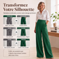 Pantalon de costume taille haute jambe large pour femme