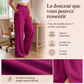 Pantalon de costume taille haute jambe large pour femme
