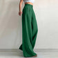 Pantalon de costume taille haute jambe large pour femme