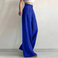 Pantalon de costume taille haute jambe large pour femme
