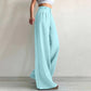Pantalon de costume taille haute jambe large pour femme