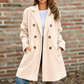Manteau femme croisé en mélange de laine