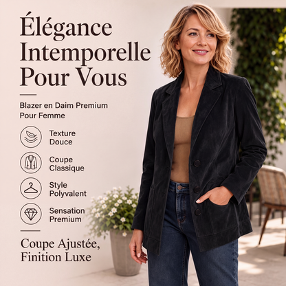 Blazer en daim pour femme