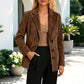 Blazer en daim pour femme