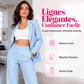 Ensemble blazer élégant et pantalon droit pour femme