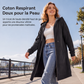 Veste sweat à capuche mi-longue pour femme, cardigan décontracté zippé avec poches