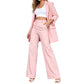 Ensemble blazer élégant et pantalon droit pour femme