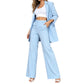 Ensemble blazer élégant et pantalon droit pour femme