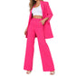Ensemble blazer élégant et pantalon droit pour femme