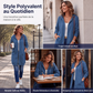 Veste sweat à capuche mi-longue pour femme, cardigan décontracté zippé avec poches