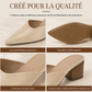 Mules à bout pointu et talon épais pour femme