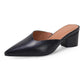 Mules à bout pointu et talon épais pour femme
