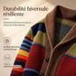 Cardigan en maille rayé à col châle pour homme