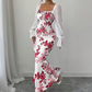 Robe évasée élégante à imprimé floral pour femme
