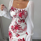 Robe évasée élégante à imprimé floral pour femme