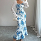 Robe évasée élégante à imprimé floral pour femme