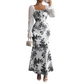 Robe évasée élégante à imprimé floral pour femme