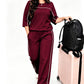 Ensemble haut et pantalon décontracté à manches courtes pour femme